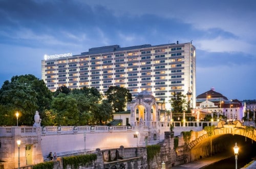 Hotel panorama at Intercontinental Vienna Hotel in Vienna, Austria. Travel with World Lifetime Journeys