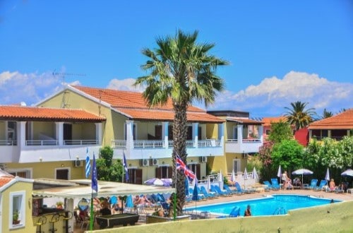 Hotel panorama at Maria Club Hotel in Corfu, Greece. Travel with World Lifetime Journeys