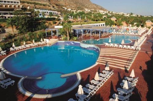 Hotel panorama at Royal Belvedere Hotel in Crete, Greece. Travel with World Lifetime Journeys