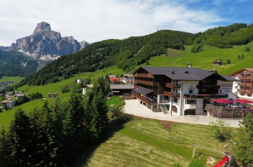 Hotel panorama at Sporthotel Panorama in Corvara, Italy. Travel with World Lifetime Journeys