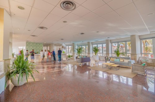 Hotel reception at The Koala Garden Suites in Maspalomas, Gran Canaria. Travel with World Lifetime Journeys