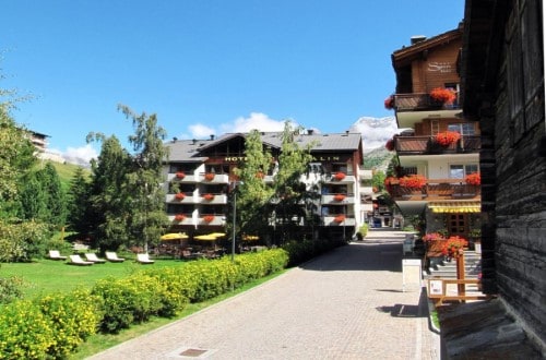 Hotel surrounding at Hotel Allalin in Saas Fee, Switzerland. Travel with World Lifetime Journeys