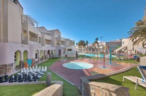 Hotel grounds at The Koala Garden Suites in Maspalomas, Gran Canaria. Travel with World Lifetime Journeys