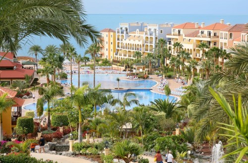 Hotel panorama at Bahia Principe Hotels in Costa Adeje, Tenerife. Travel with World Lifetime Journeys