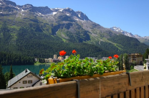 Hotel view at Hotel Steffani in St. Moritz, Switzerland. Travel with World Lifetime Journeys