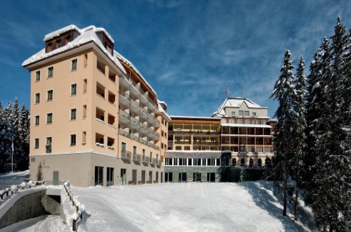 Hotel view at Waldhotel National Superior Hotel in Arosa, Switzerland. Travel with World Lifetime Journeys