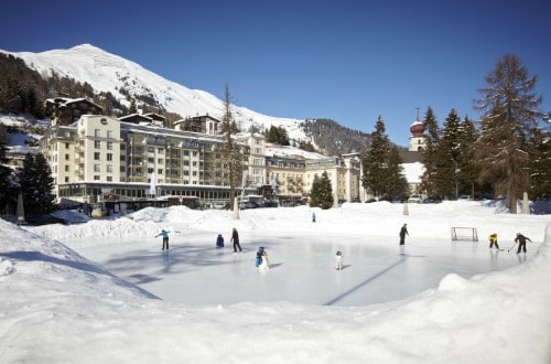 Ice ring at Hotel Seehof in Davos, Switzerland. Travel with World Lifetime Journeys