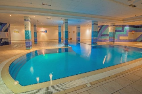 Indoor pool at Tsokkos Gardens Hotel in Protaras, Cyprus. Travel with World Lifetime Journeys