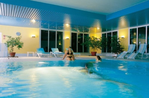 Indoor pool at Central Sporthotel in Davos, Switzerland. Travel with World Lifetime Journeys