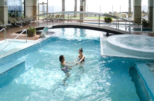 Indoor pool at H10 Rubicon Palace in Playa Blanca, Lanzarote. Travel with World Lifetime Journeys