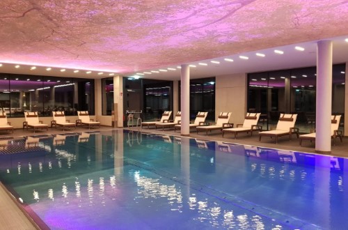 Indoor pool at Hotel Der Waldhof in Zell am See, Austria. Travel with World Lifetime Journeys