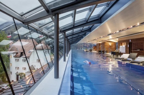 Indoor pool at Hotel Schloss Lebenberg in Kitzbühel, Austria. Travel with World Lifetime Journeys