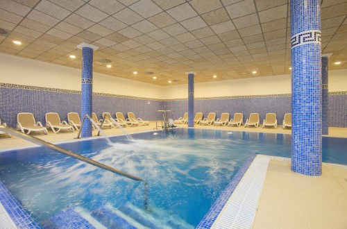 Indoor pool at Inturotel Sa Marina in Cala d'Or. Mallorca. Travel with World Lifetime Journeys