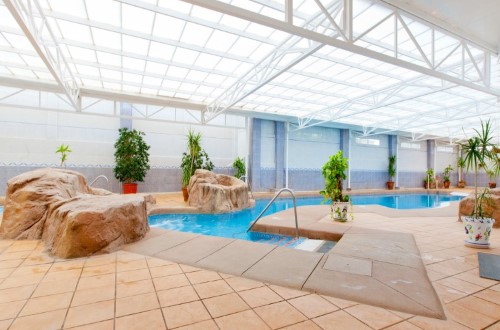 Indoor pool at Marbella Playa Hotel in Marbella, Spain. Travel with World Lifetime Journeys