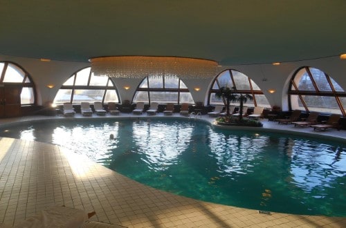 Indoor pool at Miramonti Majestic Grand Hotel in Cortina D’Ampezzo, Italy. Travel with World Lifetime Journeys