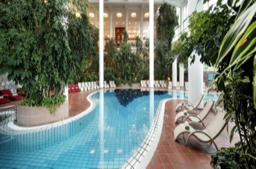 Indoor pool at Pine Bay Holiday Resort in Kusadasi, Turkey. Travel with World Lifetime Journeys
