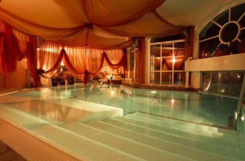 Indoor pool at Romantik Hotel in Zell am See, Austria. Travel with World Lifetime Journeys