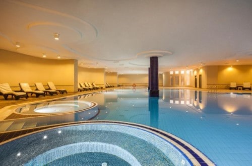 Indoor pool at Sentido Turan Prince Hotel in Side, Turkey. Travel with World Lifetime Journeys