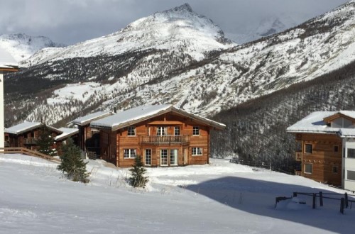 Inge outside view at Allalin Apartments in Saas Fee, Switzerland. Travel with World Lifetime Journeys