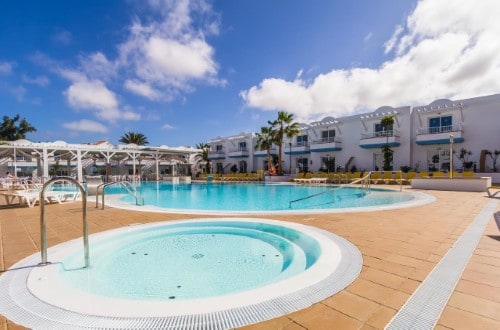 Pools at Arena Beach Apartments in Corralejo, Fuerteventura. Travel with World Lifetime Journeys