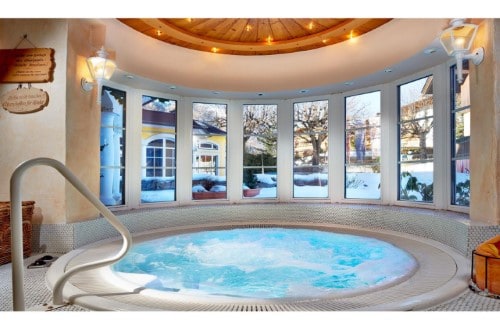 Jacuzzi at Romantik Hotel in Zell am See, Austria. Travel with World Lifetime Journeys