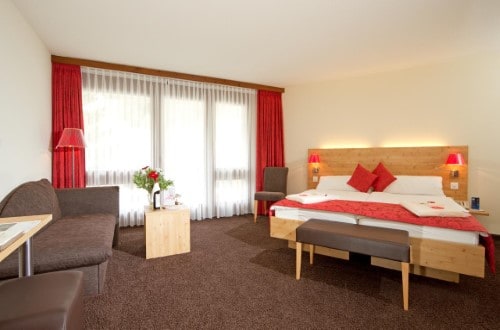 Junior suite at Central Sporthotel in Davos, Switzerland. Travel with World Lifetime Journeys