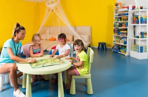 Kids club at Fodele Beach Water Park Resort in Crete, Greece. Travel with World Lifetime Journeys