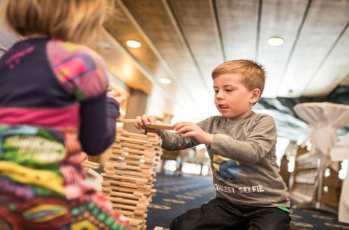 Kids play room at Hotel Ferienart Resort & Spa in Saas Fee, Switzerland. Travel with World Lifetime Journeys