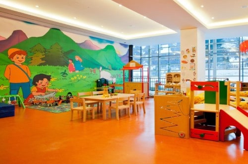 Kids play room at Kempinski Hotel Das Tirol in Kitzbühel, Austria. Travel with World Lifetime Journeys