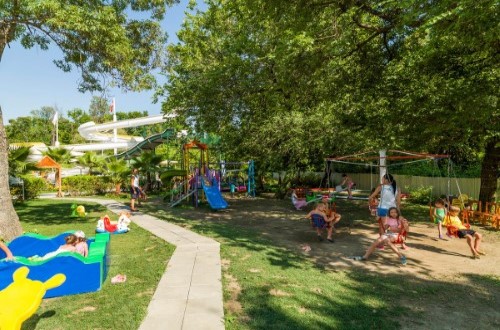 Kids playground at Lykia Botanika Beach in Fethiye, Turkey. Travel with World Lifetime Journeys