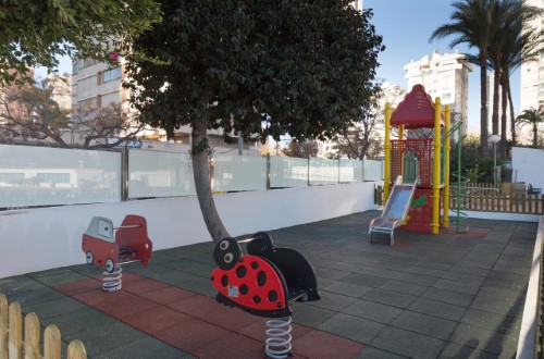 Kids playground at Sandos Benidorm Suites in Benidorm, Spain. Travel with World Lifetime Journeys