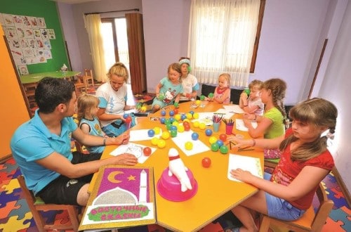 Kids playroom at Eftalia Aqua Resort in Alanya, Turkey. Travel with World Lifetime Journeys