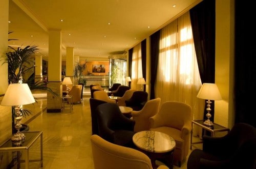 Lounge area at Hotel Las Arenas in Benalmadena, Malaga. Travel with World Lifetime Journeys