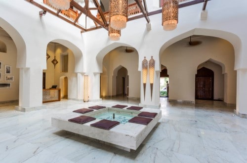 Lobby Fountain at Park Hyatt Stone Town. Travel with World Lifetime Journeys