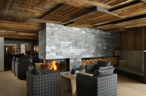 Lounge area at Hotel Col Alto in Corvara, Italy. Travel with World Lifetime Journeys