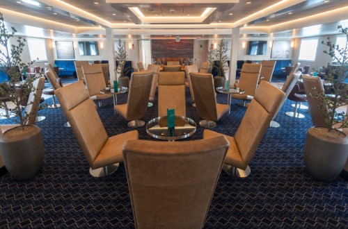 Lounge on MS Spitsbergen Northern Lights round voyage. Travel with World Lifetime Journeys