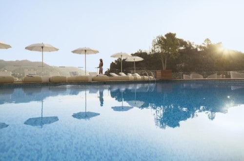 Lovely pool view at Grand Hotel Atlantis Bay in Taormina, Sicily. Travel with World Lifetime Journeys