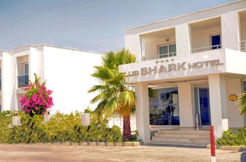 Main entrance at Club Shark Hotel in Bodrum, Turkey. Travel with World Lifetime Journeys