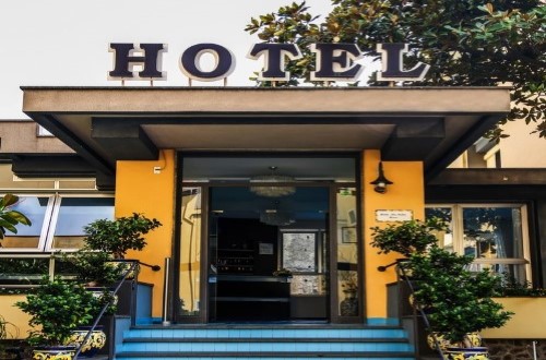 Main entrance at Hotel San Pietro Maiori in Amalfi, Italy. Travel with World Lifetime Journeys