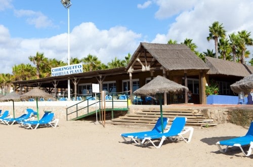 Marbella Beach at Marbella Playa Hotel in Marbella, Spain. Travel with World Lifetime Journeys