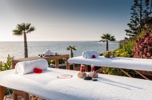 Outdoor massage area at Sheraton La Caleta Resort & Spa in Costa Adeje, Tenerife. Travel with World Lifetime Journeys