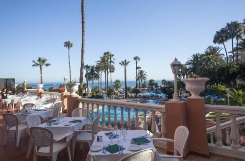 Outdoor restaurant at Best Hotel Triton in Benalmadena, Malaga. Travel with World Lifetime Journeys