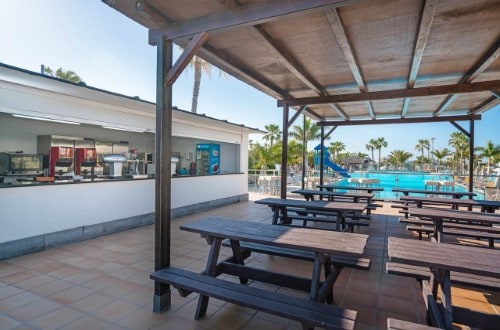 Pool bar at THB Tropical Island in Playa Blanca, Lanzarote. Travel with World Lifetime Journeys