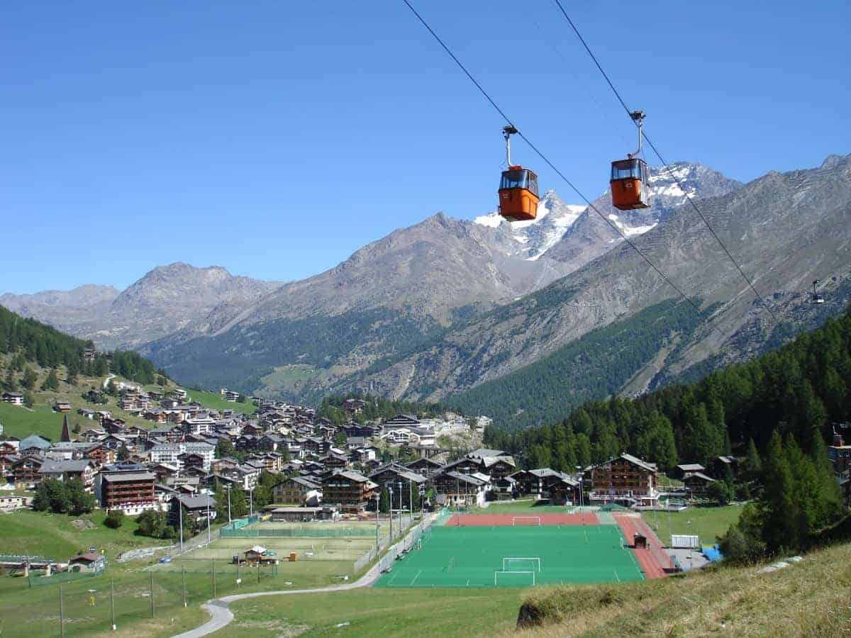 Outside facilities at Bristol Hotel in Saas Fee, Switzerland. Travel with World Lifetime Journeys