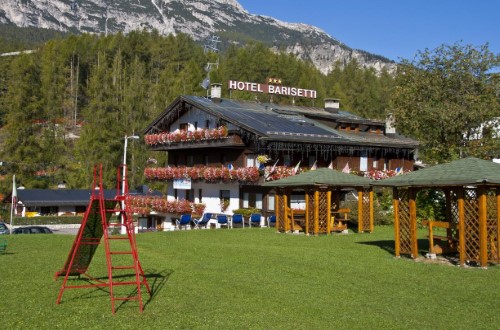 Outside sitting place at Sport Hotel Barisetti in Cortina D’Ampezzo, Italy. Travel with World Lifetime Journeys