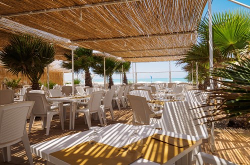 Outside terrace at Athena Resort in South Sicily, Italy. Travel with World Lifetime Journeys