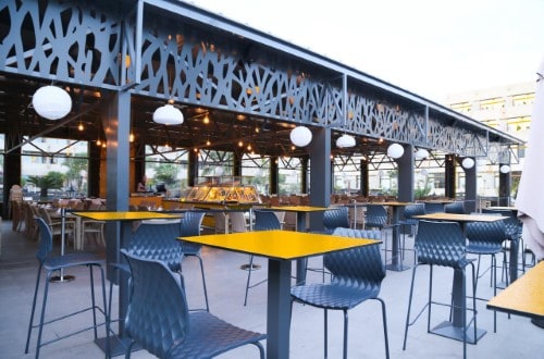 Outside terrace at Beatriz Playa & Spa Hotel in Puerto del Carmen, Lanzarote. Travel with World Lifetime Journeys