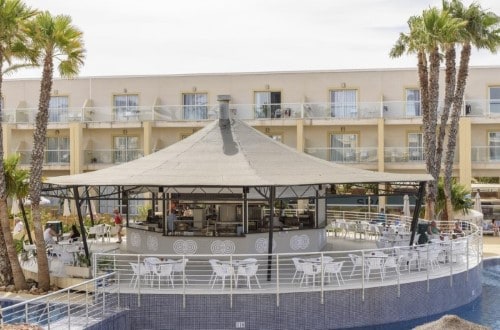 Outside terrace at Cabogata Garden Hotel & Spa in Almeria, Spain. Travel with World Lifetime Journeys