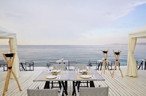 Outside terrace at Hotel Marbella Corfu in Greece. Travel with World Lifetime Journeys