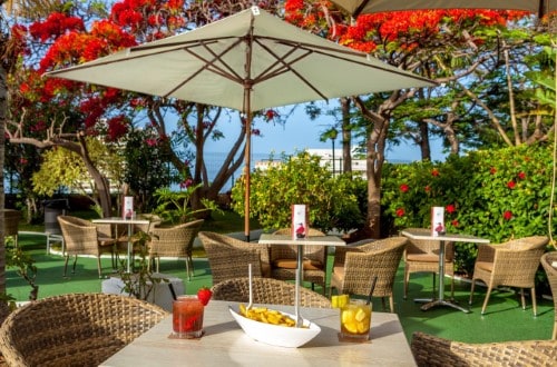 Outside terrace at Sol Arona Tenerife in Los Cristianos. Travel with World Lifetime Journeys